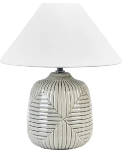 Candeeiro De Mesa Em Ceramica Cinzenta Canelles