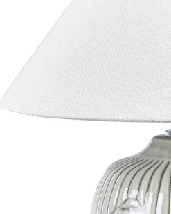 Candeeiro De Mesa Em Ceramica Cinzenta Canelles