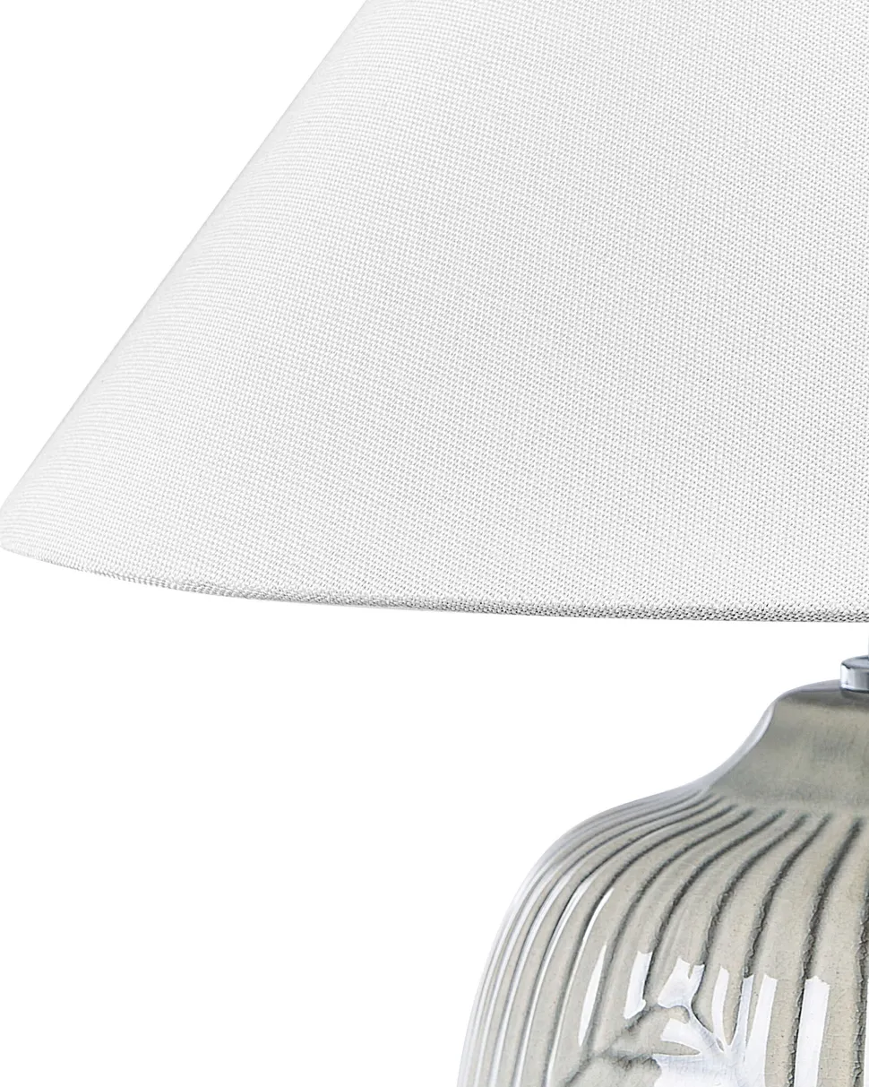 Candeeiro De Mesa Em Ceramica Cinzenta Canelles