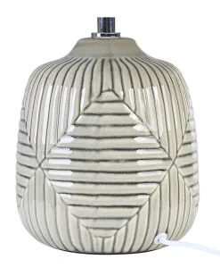 Candeeiro De Mesa Em Ceramica Cinzenta Canelles