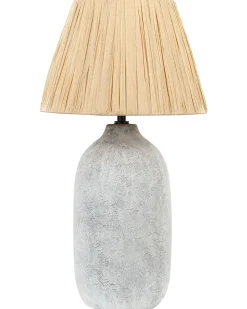 Candeeiro De Mesa Em Ceramica Cinzenta 56 Cm Matilde