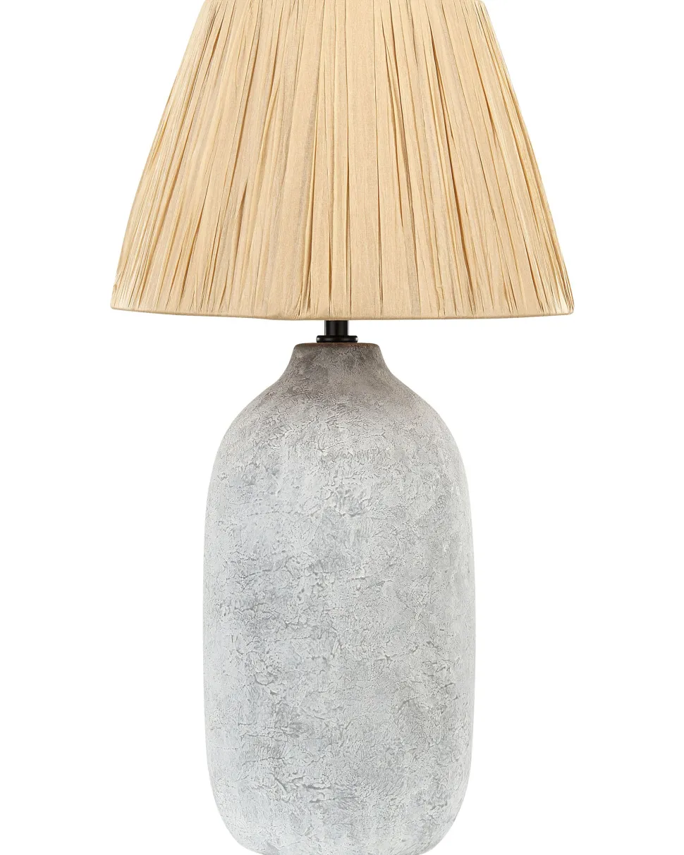 Candeeiro De Mesa Em Ceramica Cinzenta 56 Cm Matilde