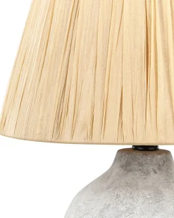 Candeeiro De Mesa Em Ceramica Cinzenta 56 Cm Matilde