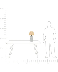 Candeeiro De Mesa Em Ceramica Cinzenta 56 Cm Matilde