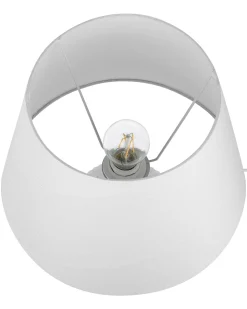 Candeeiro De Mesa Em Ceramica Branca Fergus