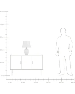 Candeeiro De Mesa Em Ceramica Branca Fergus