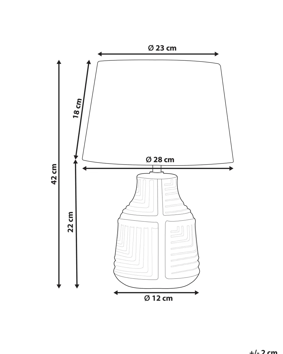 Candeeiro De Mesa Em Ceramica Creme Ozama