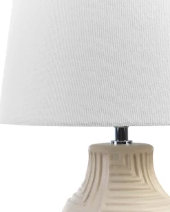 Candeeiro De Mesa Em Ceramica Creme Ozama