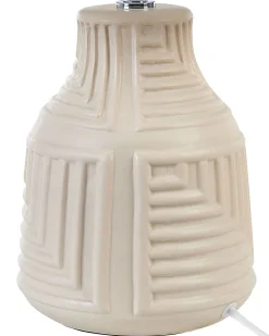 Candeeiro De Mesa Em Ceramica Creme Ozama