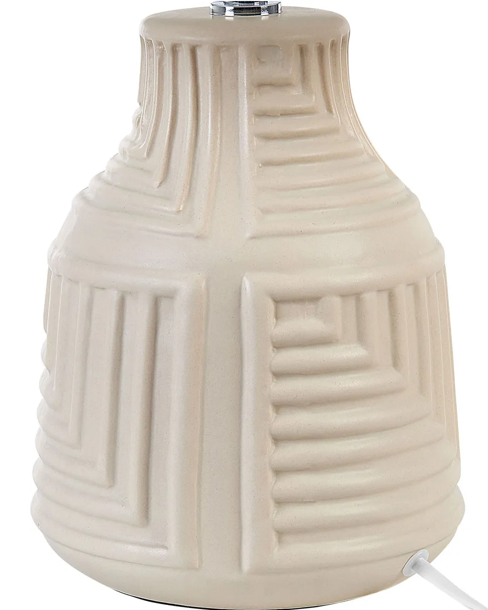 Candeeiro De Mesa Em Ceramica Creme Ozama