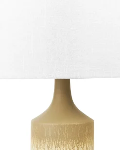 Candeeiro De Mesa Em Ceramica Creme E Cinzento Calvas