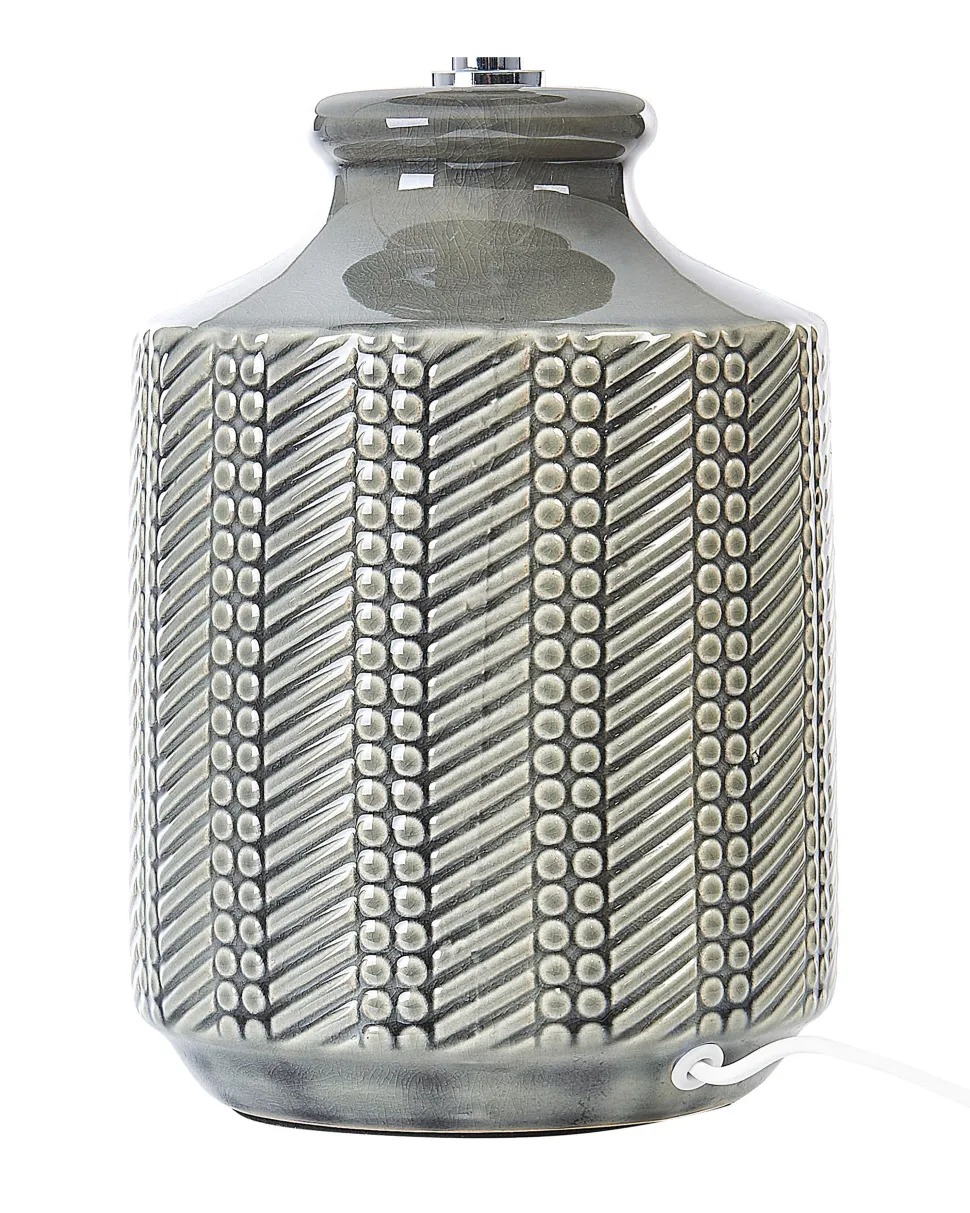 Candeeiro De Mesa Em Ceramica Cinzenta Esperance