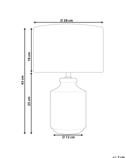 Candeeiro De Mesa Em Ceramica Cinzenta Esperance
