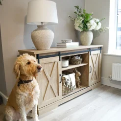 Candeeiro De Mesa Em Ceramica Branca E Creme 60 Cm Caine