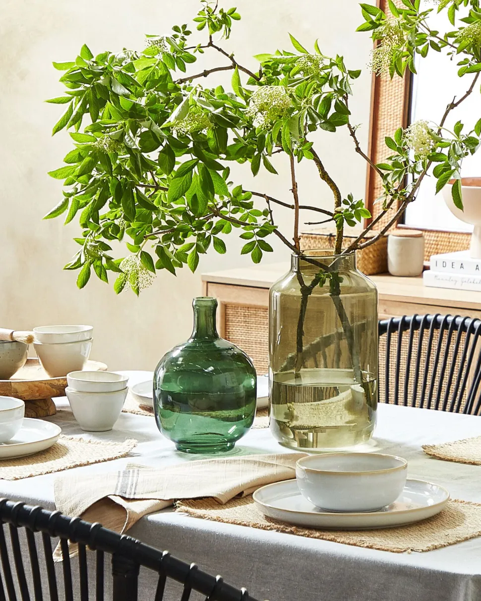 Candeeiro De Mesa Em Ceramica Branca E Creme 60 Cm Caine