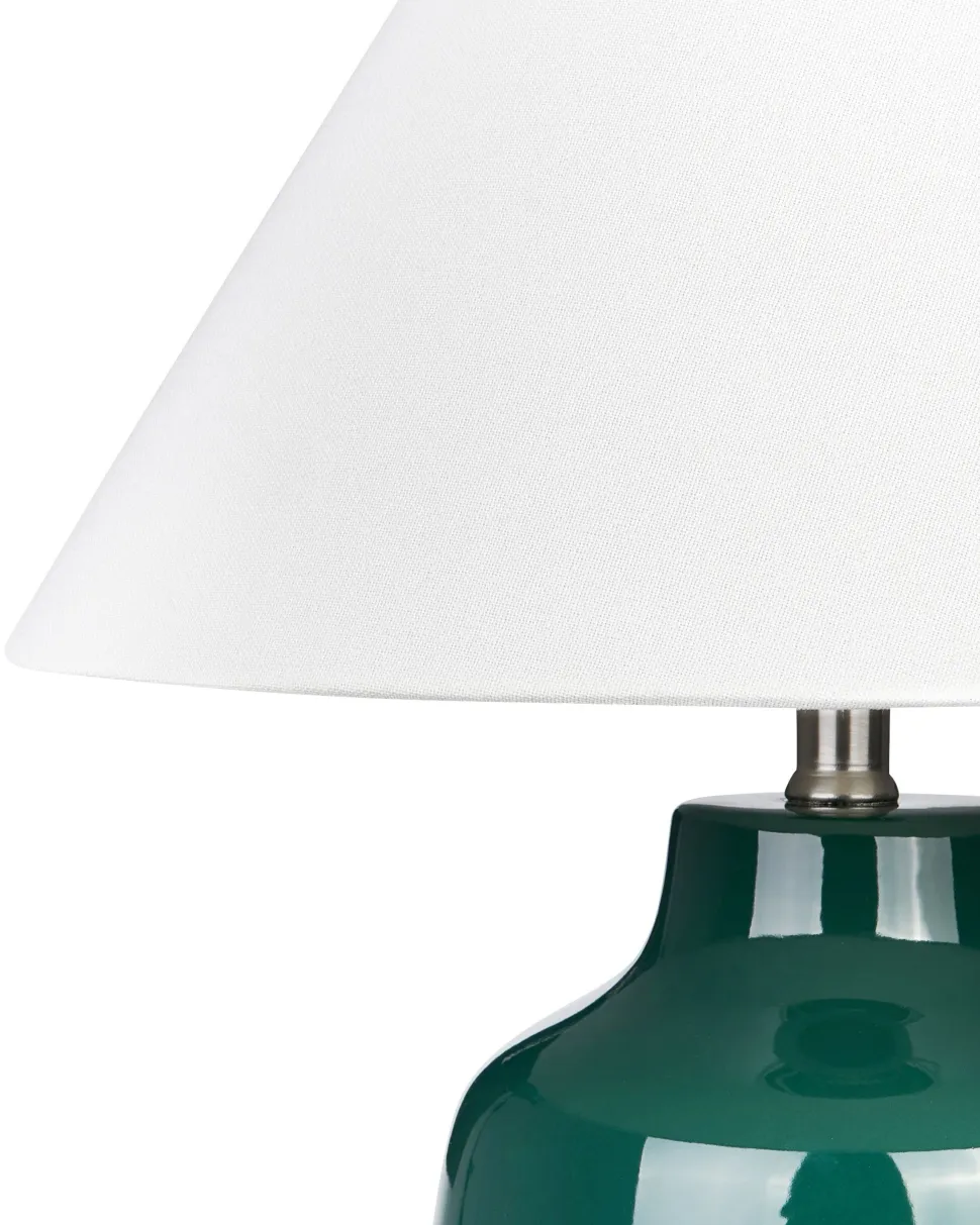 Candeeiro De Mesa Em Ceramica Verde 57 Cm Careta