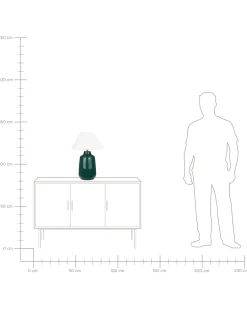 Candeeiro De Mesa Em Ceramica Verde 57 Cm Careta