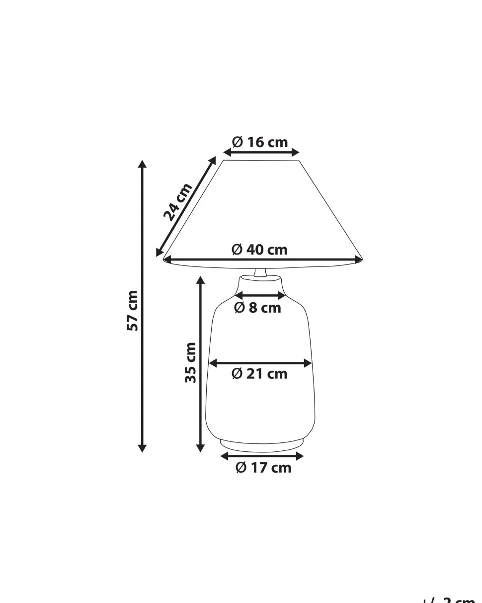 Candeeiro De Mesa Em Ceramica Verde 57 Cm Careta