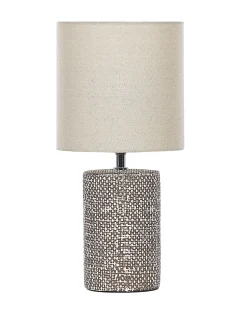 Candeeiro De Mesa Em Ceramica Castanha 43 Cm Ider