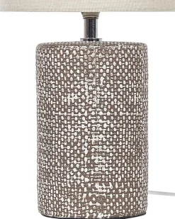 Candeeiro De Mesa Em Ceramica Castanha 43 Cm Ider