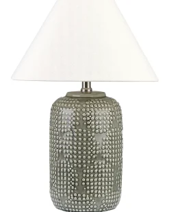 Candeeiro De Mesa Em Ceramica Cinzenta Mussel