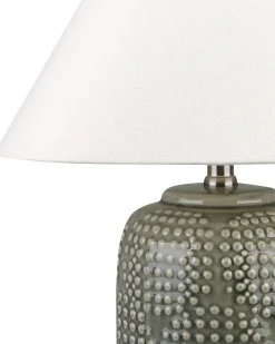 Candeeiro De Mesa Em Ceramica Cinzenta Mussel