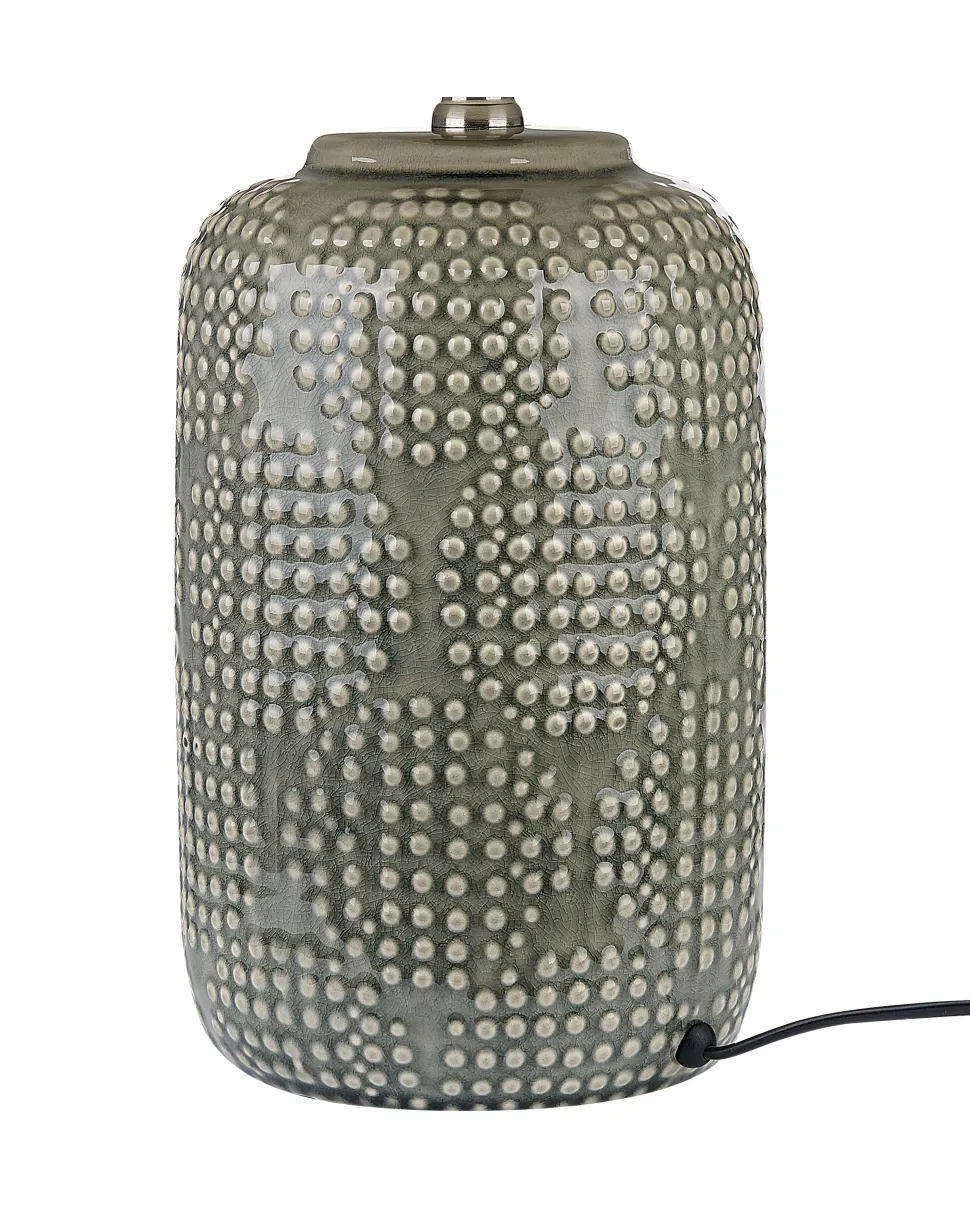 Candeeiro De Mesa Em Ceramica Cinzenta Mussel