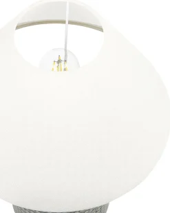 Candeeiro De Mesa Em Ceramica Cinzenta Mussel