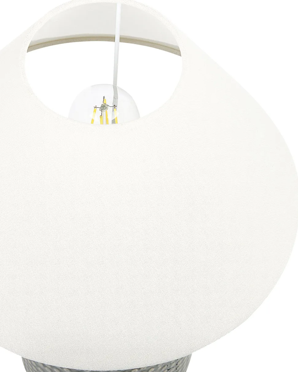 Candeeiro De Mesa Em Ceramica Cinzenta Mussel