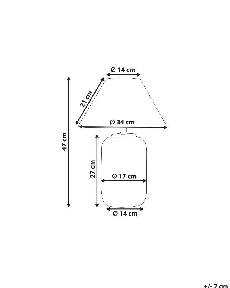Candeeiro De Mesa Em Ceramica Cinzenta Mussel