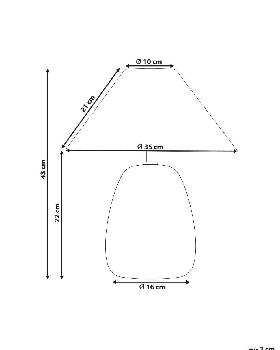 Candeeiro De Mesa Em Ceramica Creme E Azul Luchetti