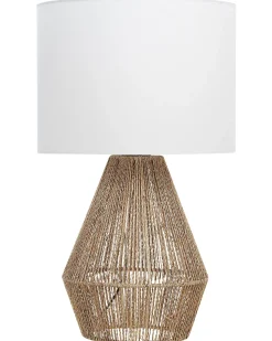 Candeeiro De Mesa Em Corda De Papel Cor Natural 52 Cm Malewa