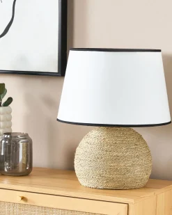 Candeeiro De Mesa Em Corda De Palha 46 Cm Growee