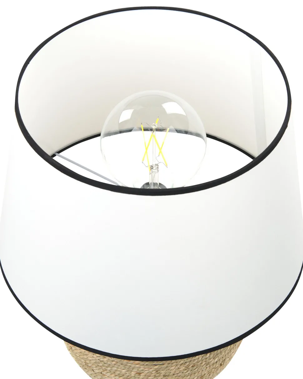 Candeeiro De Mesa Em Corda De Palha 46 Cm Growee