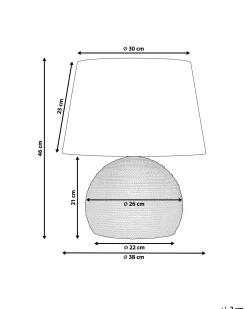 Candeeiro De Mesa Em Corda De Palha 46 Cm Growee