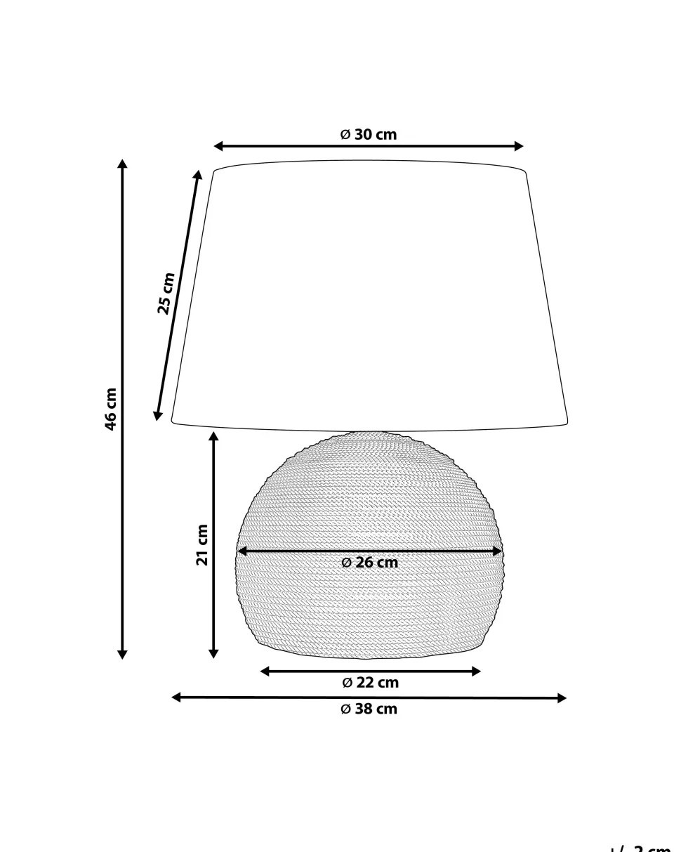 Candeeiro De Mesa Em Corda De Palha 46 Cm Growee