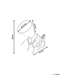 Candeeiro De Mesa Em Formato De Cao 38 Cm Isna