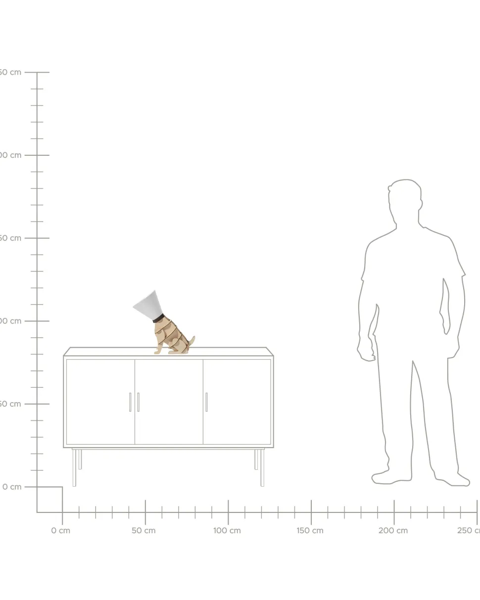 Candeeiro De Mesa Em Formato De Cao 38 Cm Isna
