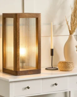 Candeeiro De Mesa Em Madeira Clara De Mango 50 Cm Kolidam