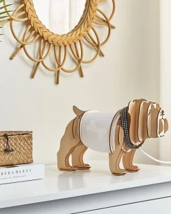 Candeeiro De Mesa Em Madeira Clara Douce