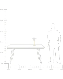 Candeeiro De Mesa Em Madeira Branca 39 Cm Moppy