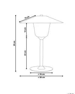 Candeeiro De Mesa Em Madeira Branca 39 Cm Moppy
