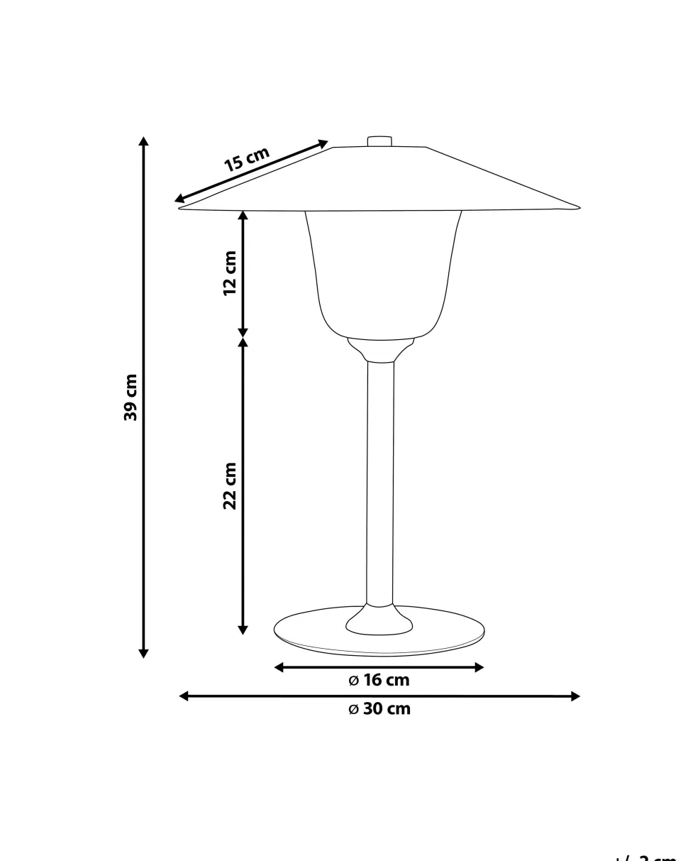 Candeeiro De Mesa Em Madeira Branca 39 Cm Moppy