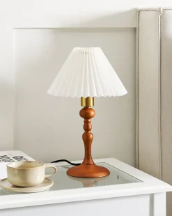 Candeeiro De Mesa Em Madeira Escura 39 Cm Cooks