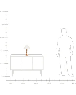 Candeeiro De Mesa Em Madeira Escura 39 Cm Cooks