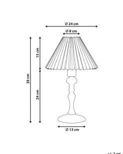 Candeeiro De Mesa Em Madeira Escura 39 Cm Cooks