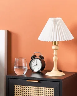 Candeeiro De Mesa Em Madeira Clara 39 Cm Cooks