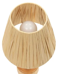 Candeeiro De Mesa Em Madeira Clara 41 Cm Morona