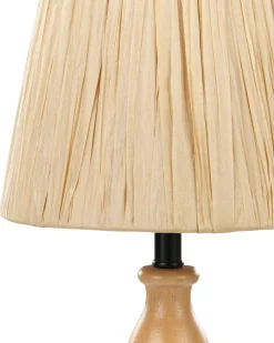 Candeeiro De Mesa Em Madeira Clara 41 Cm Morona