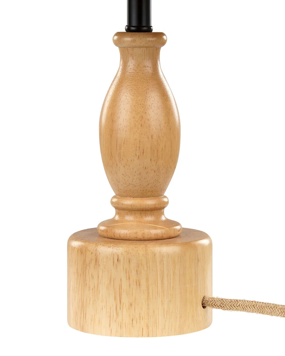 Candeeiro De Mesa Em Madeira Clara 41 Cm Morona